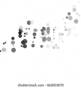 Bubbles Circle Dots Unique Black Bright Vector Background
