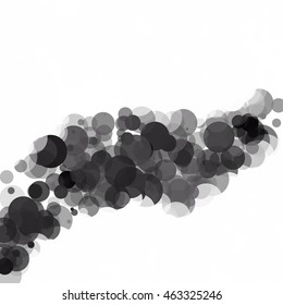Bubbles Circle Dots Unique Black Bright Vector Background