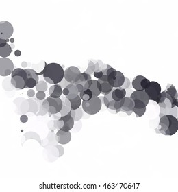 Bubbles Circle Dots Unique Black Bright Vector Background