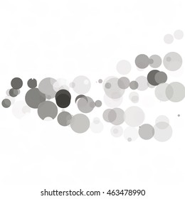Bubbles Circle Dots Unique Black Bright Vector Background
