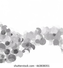 Bubbles Circle Dots Unique Black Bright Vector Background