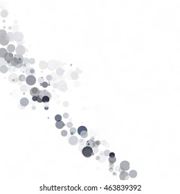 Bubbles Circle Dots Unique Black Bright Vector Background