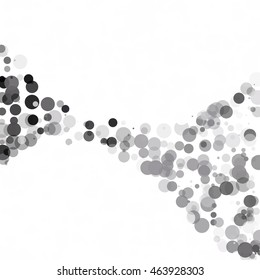 Bubbles Circle Dots Unique Black Bright Vector Background