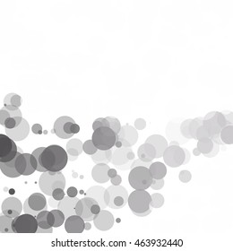 Bubbles Circle Dots Unique Black Bright Vector Background