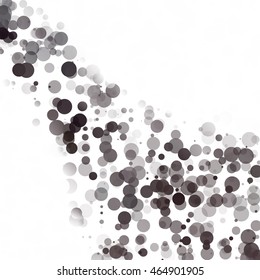 Bubbles Circle Dots Unique Black Bright Vector Background