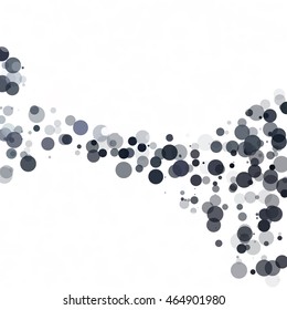 Bubbles Circle Dots Unique Black Bright Vector Background