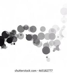 Bubbles Circle Dots Unique Black Bright Vector Background