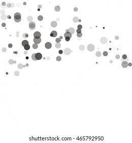 Bubbles Circle Dots Unique Black Bright Vector Background