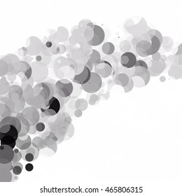 Bubbles Circle Dots Unique Black Bright Vector Background