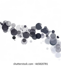 Bubbles Circle Dots Unique Black Bright Vector Background