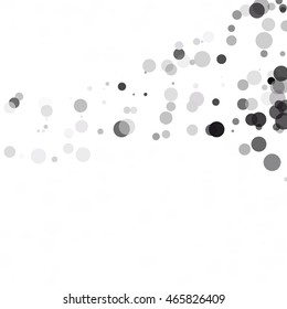 Bubbles Circle Dots Unique Black Bright Vector Background