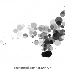 Bubbles Circle Dots Unique Black Bright Vector Background