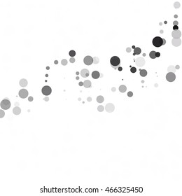 Bubbles Circle Dots Unique Black Bright Vector Background