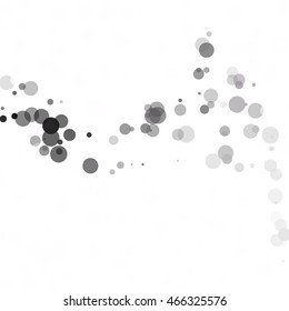 Bubbles Circle Dots Unique Black Bright Vector Background