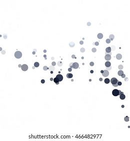 Bubbles Circle Dots Unique Black Bright Vector Background