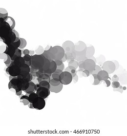 Bubbles Circle Dots Unique Black Bright Vector Background