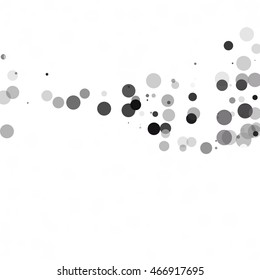 Bubbles Circle Dots Unique Black Bright Vector Background