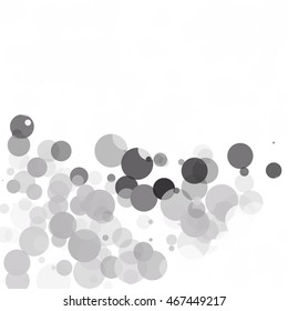 Bubbles Circle Dots Unique Black Bright Vector Background