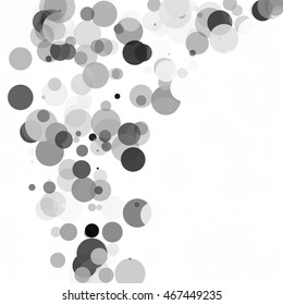 Bubbles Circle Dots Unique Black Bright Vector Background