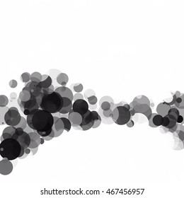 Bubbles Circle Dots Unique Black Bright Vector Background