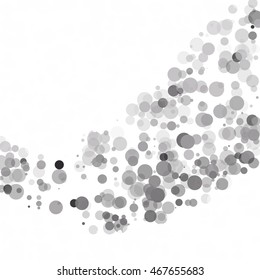 Bubbles Circle Dots Unique Black Bright Vector Background