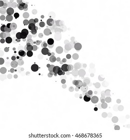 Bubbles Circle Dots Unique Black Bright Vector Background