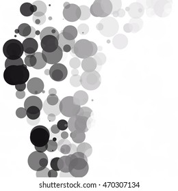 Bubbles Circle Dots Unique Black Bright Vector Background