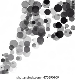 Bubbles Circle Dots Unique Black Bright Vector Background