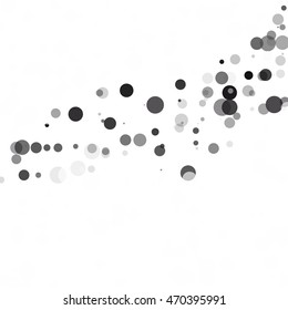 Bubbles Circle Dots Unique Black Bright Vector Background