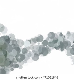 Bubbles Circle Dots Unique Black Bright Vector Background