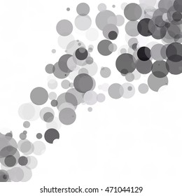 Bubbles Circle Dots Unique Black Bright Vector Background