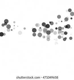 Bubbles Circle Dots Unique Black Bright Vector Background