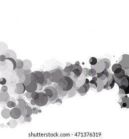 Bubbles Circle Dots Unique Black Bright Vector Background