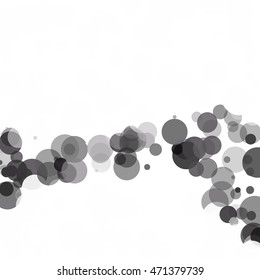 Bubbles Circle Dots Unique Black Bright Vector Background