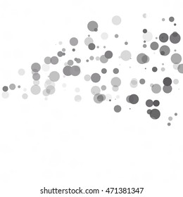 Bubbles Circle Dots Unique Black Bright Vector Background