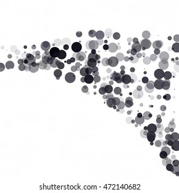 Bubbles Circle Dots Unique Black Bright Vector Background
