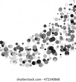 Bubbles Circle Dots Unique Black Bright Vector Background