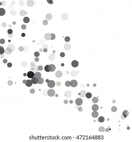 Bubbles Circle Dots Unique Black Bright Vector Background