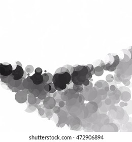 Bubbles Circle Dots Unique Black Bright Vector Background