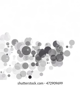 Bubbles Circle Dots Unique Black Bright Vector Background