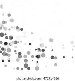 Bubbles Circle Dots Unique Black Bright Vector Background