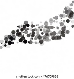Bubbles Circle Dots Unique Black Bright Vector Background