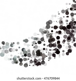 Bubbles Circle Dots Unique Black Bright Vector Background