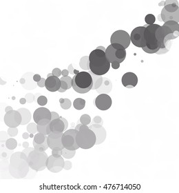 Bubbles Circle Dots Unique Black Bright Vector Background