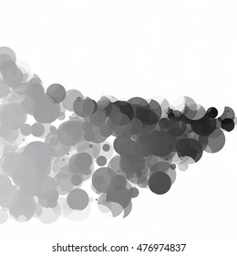 Bubbles Circle Dots Unique Black Bright Vector Background