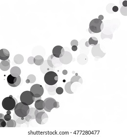 Bubbles Circle Dots Unique Black Bright Vector Background