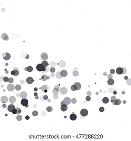 Bubbles Circle Dots Unique Black Bright Vector Background