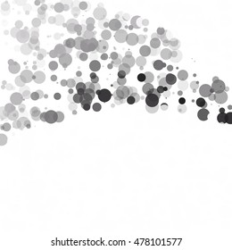 Bubbles Circle Dots Unique Black Bright Vector Background