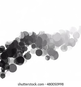 Bubbles Circle Dots Unique Black Bright Vector Background