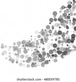 Bubbles Circle Dots Unique Black Bright Vector Background